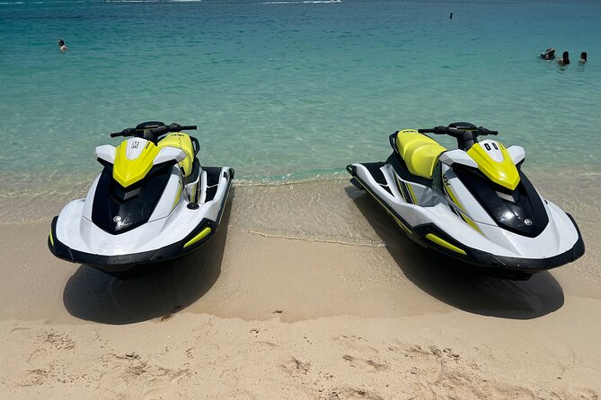 Private Jet-ski Rentals - Getting onto Grand Cayman’s clear water