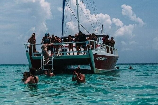 Stingray City Catamaran Sunset Tour - Meeting the stingrays at the sandbar